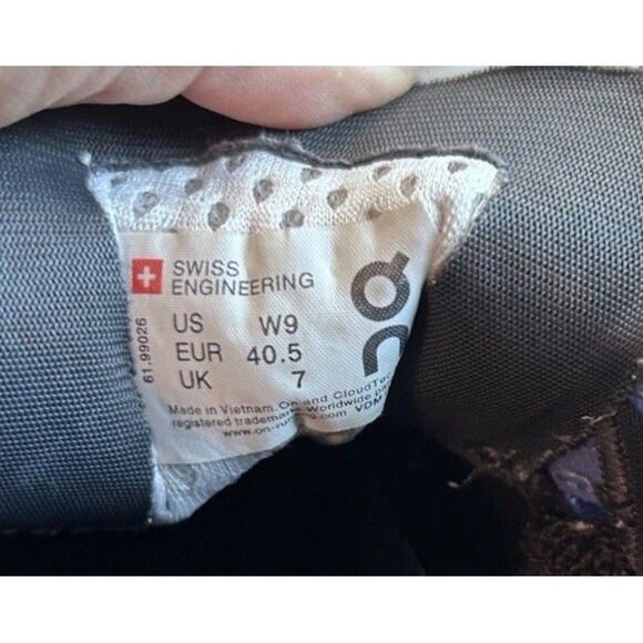 On Cloud Cloudmonster Womens Size 9 Helion Cloudtec Running Shoes Blue And White - Picture 8 of 9